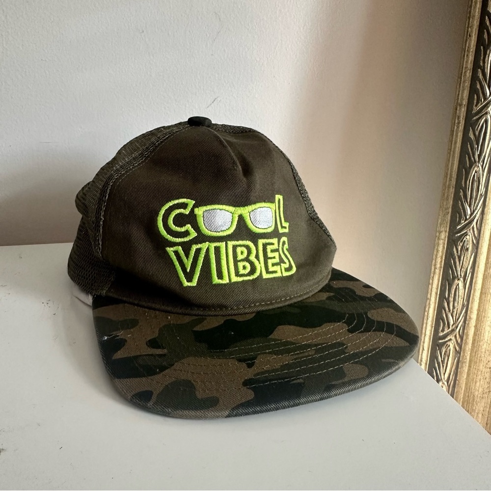 Cool Vibes Camouflage Snapback Hat Boys Youth
